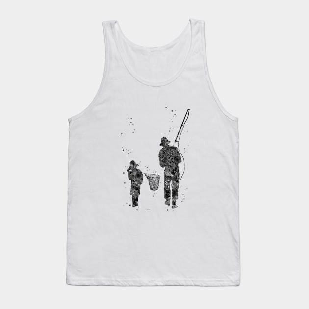 Father and son fishing Tank Top by RosaliArt